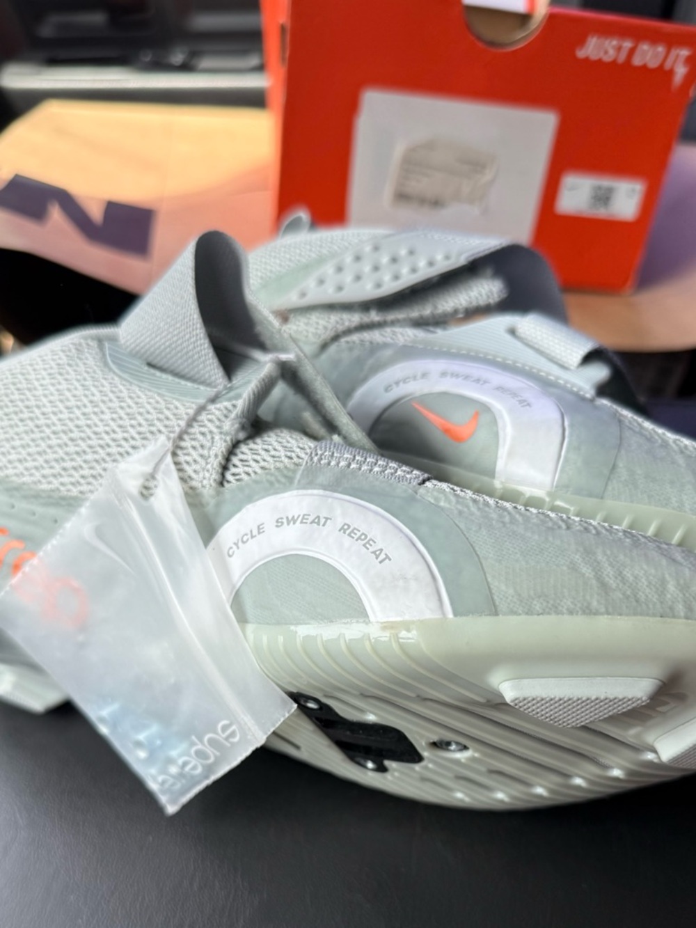Size 10 Nike Super Rec Cycle 2 Next Nature Gray, Missing Lid Of Box